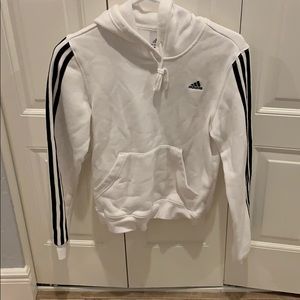 Adidas white/black sweatshirt - S
